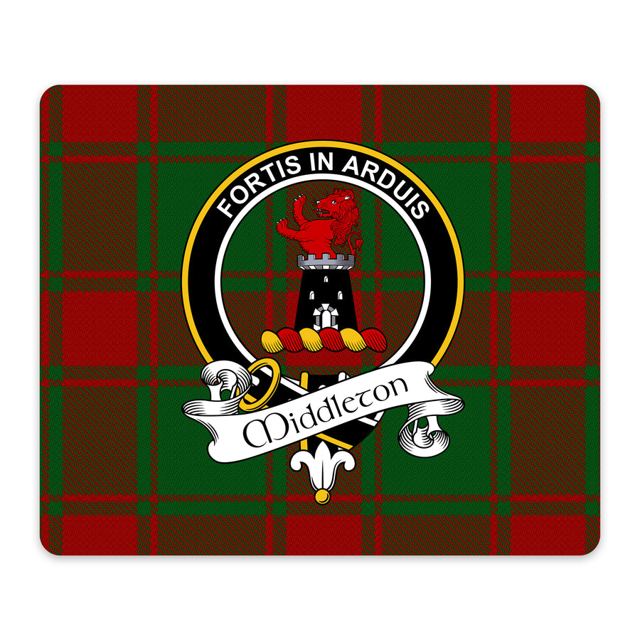 Middleton Scottish Clan Crest Mouse Pad – Black Crest Design