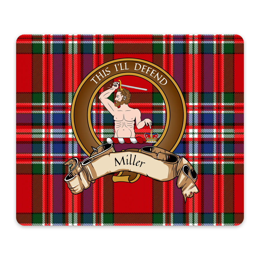 Miller Scottish Clan Crest Mouse Pad – Brown Crest Design