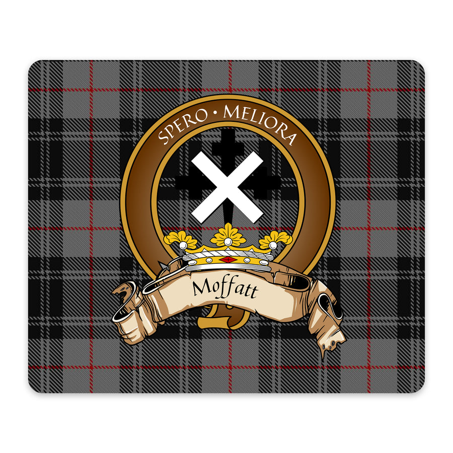 Moffatt Scottish Clan Crest Mouse Pad – Brown Crest Design