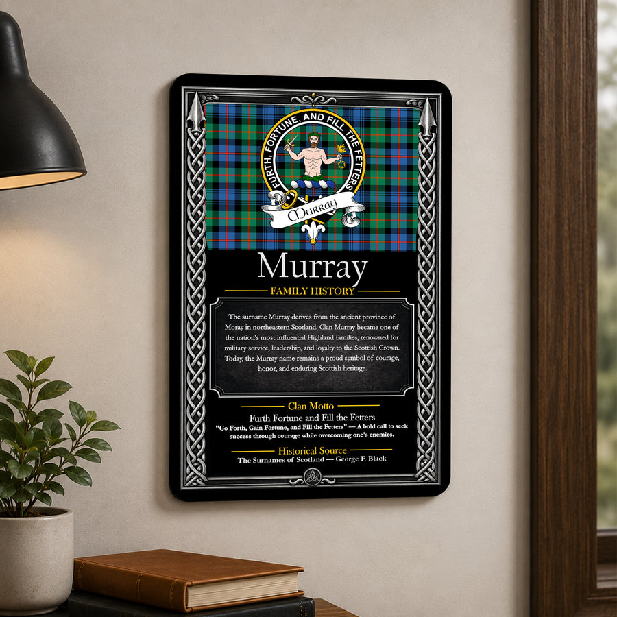 Murray Scottish Family History Metal Sign