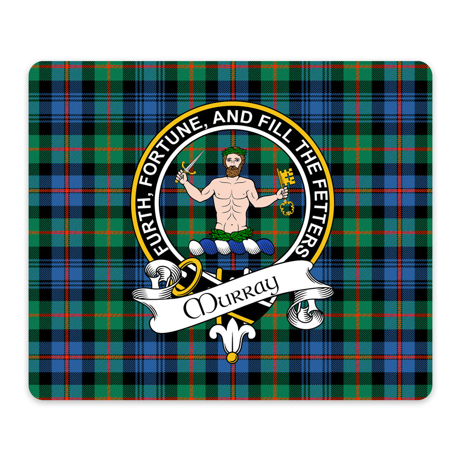 Murray Scottish Clan Crest Mouse Pad – Black Crest Design