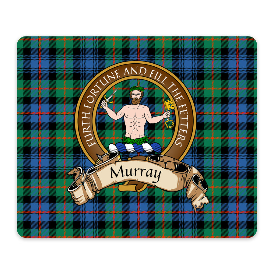 Murray Scottish Clan Crest Mouse Pad – Brown Crest Design