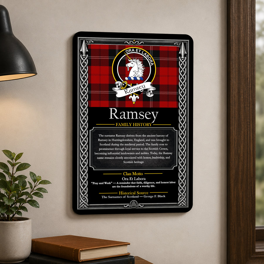 Ramsey Scottish Family History Metal Sign
