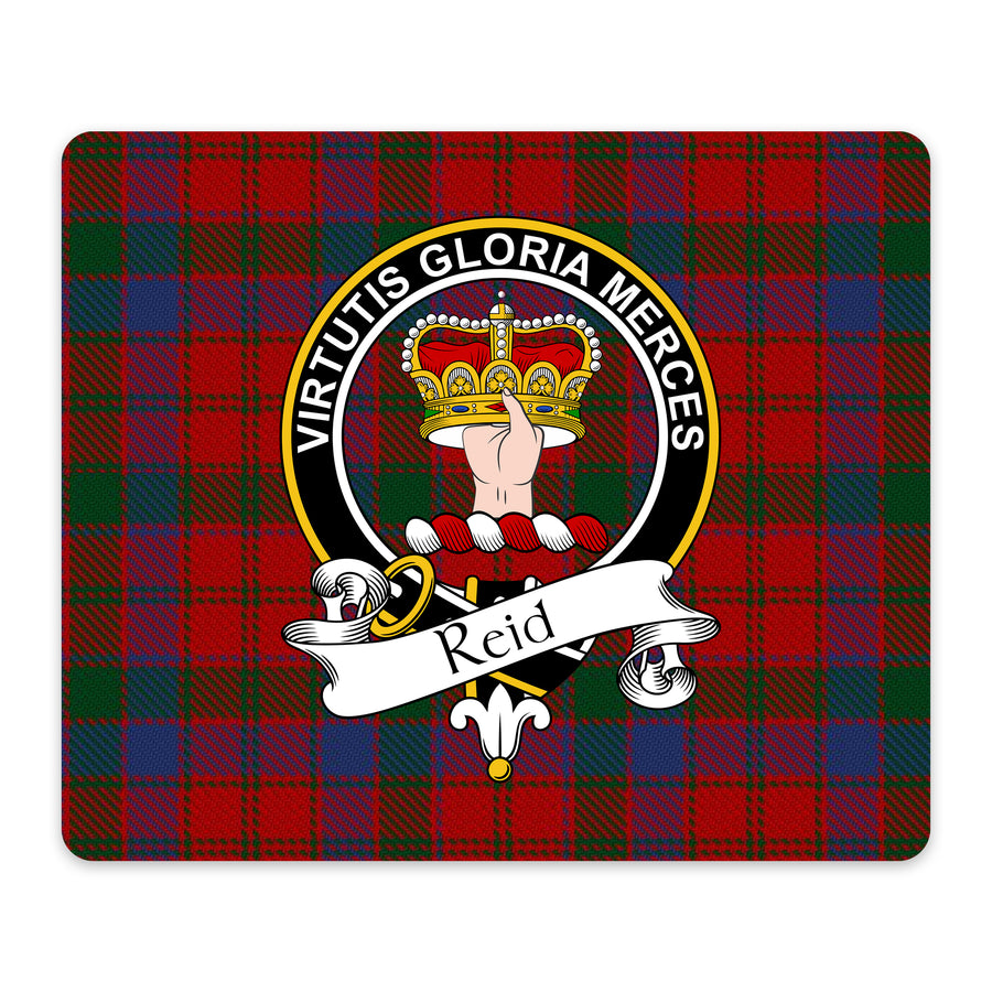 Reid Scottish Clan Crest Mouse Pad – Black Crest Design