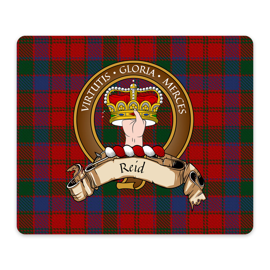 Reid Scottish Clan Crest Mouse Pad – Brown Crest Design