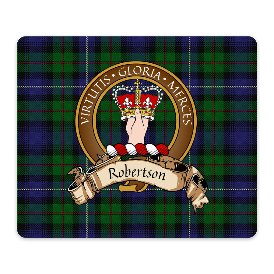 Robertson Scottish Clan Crest Mouse Pad – Brown Crest Design