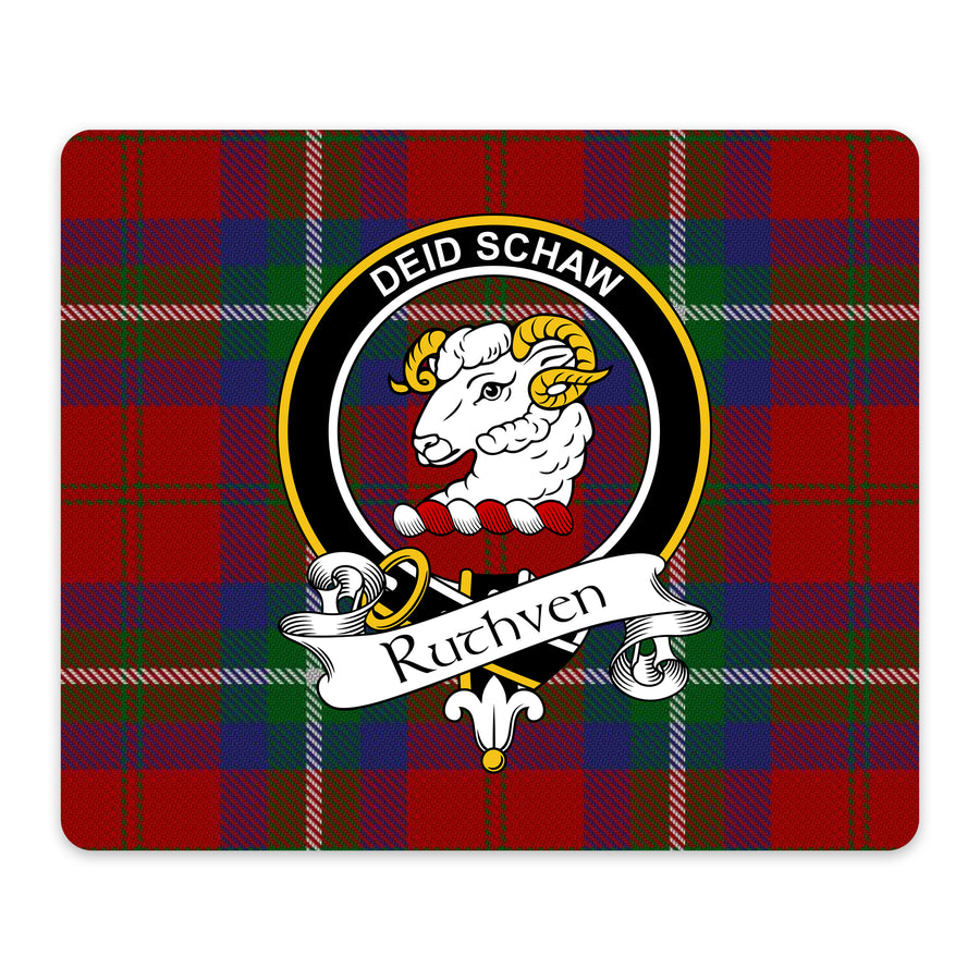 Ruthven Scottish Clan Crest Mouse Pad – Black Crest Design