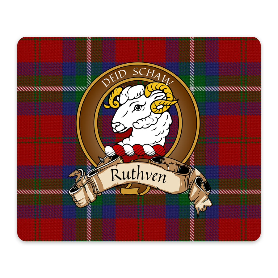 Ruthven Scottish Clan Crest Mouse Pad – Brown Crest Design