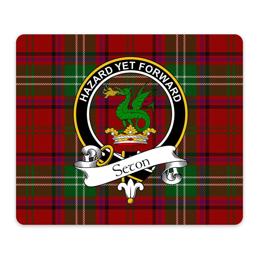 Seton Scottish Clan Crest Mouse Pad – Black Crest Design
