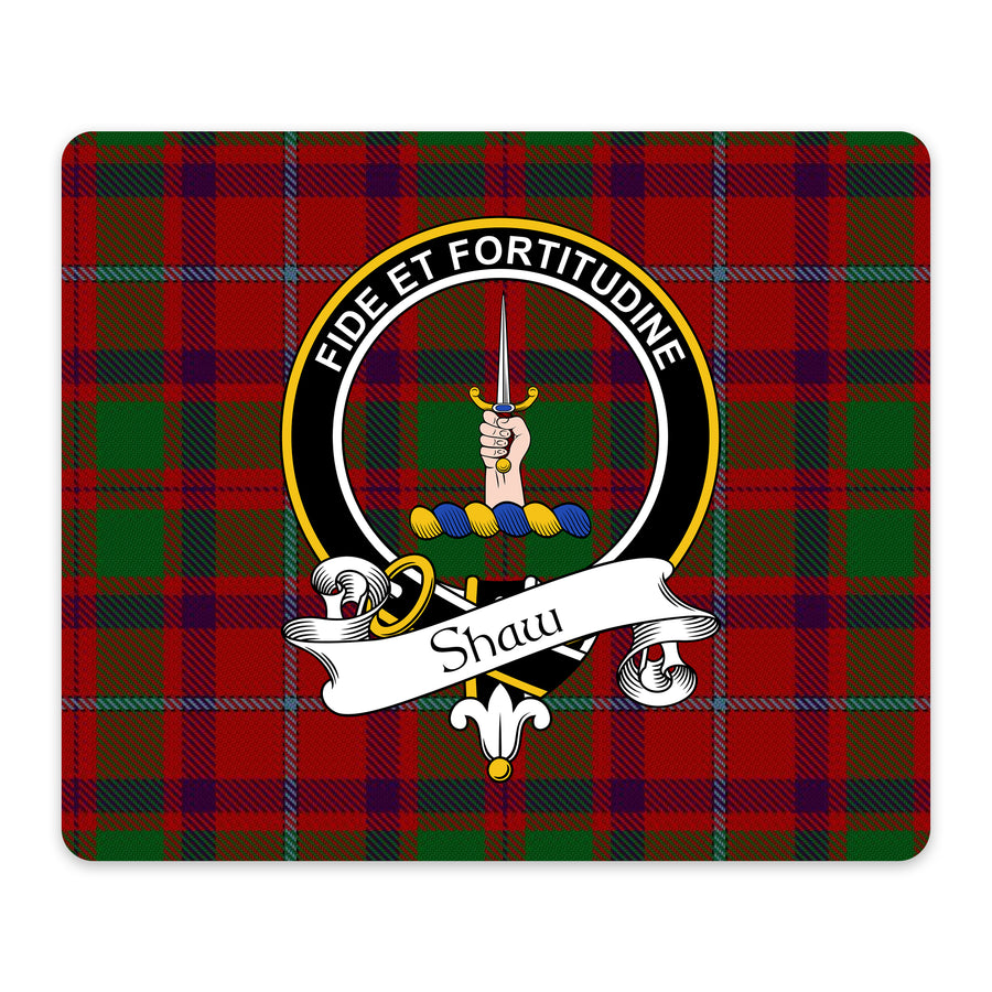 Shaw Scottish Clan Crest Mouse Pad – Black Crest Design