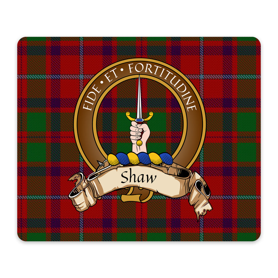 Shaw Scottish Clan Crest Mouse Pad – Brown Crest Design