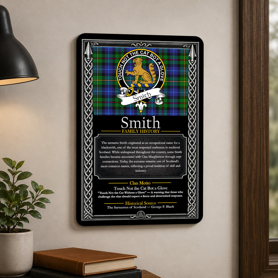 Smith Scottish Family History Metal Sign