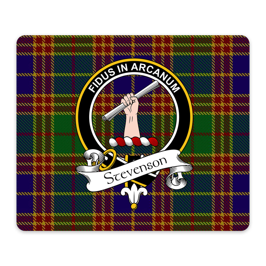 Stevenson Scottish Clan Crest Mouse Pad – Black Crest Design