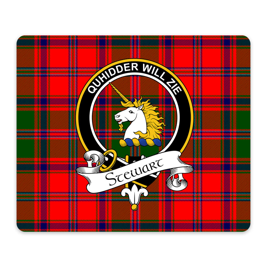 Stewart Scottish Clan Crest Mouse Pad – Black Crest Design