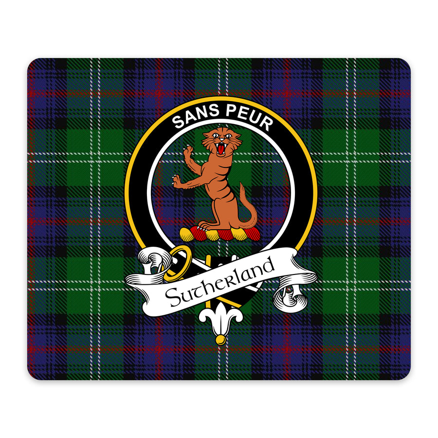 Sutherland Scottish Clan Crest Mouse Pad – Black Crest Design