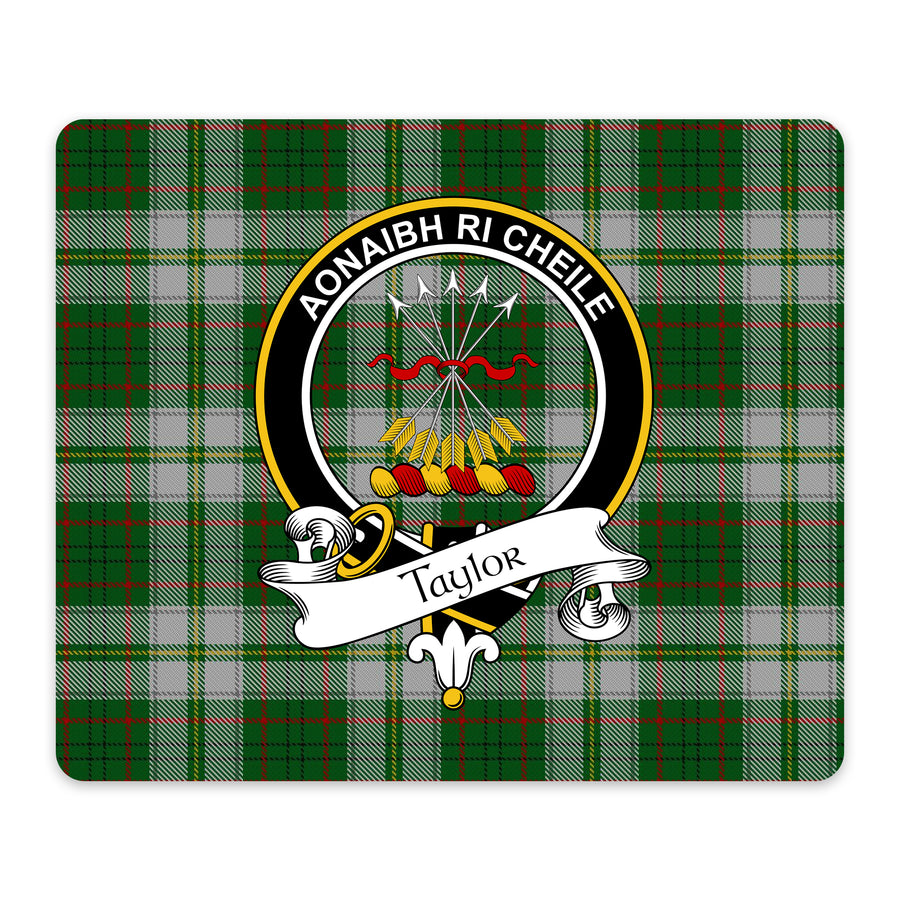 Taylor Scottish Clan Crest Mouse Pad – Black Crest Design