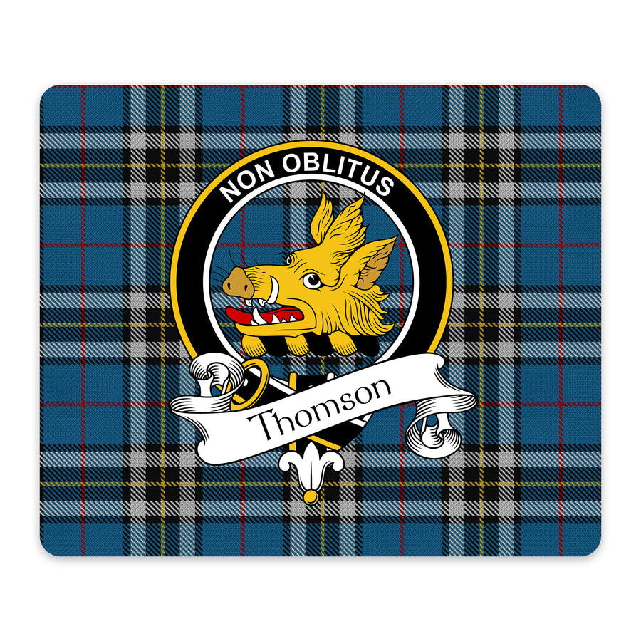 Thomson Scottish Clan Crest Mouse Pad – Black Crest Design