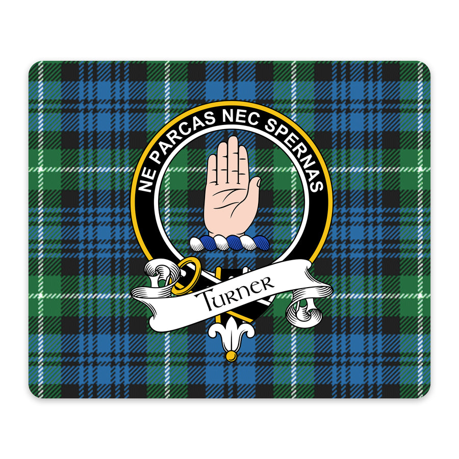 Turner Scottish Clan Crest Mouse Pad – Black Crest Design