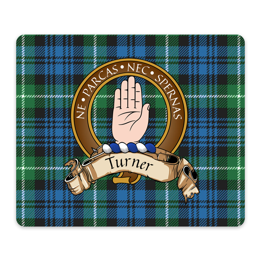 Turner Scottish Clan Crest Mouse Pad – Brown Crest Design