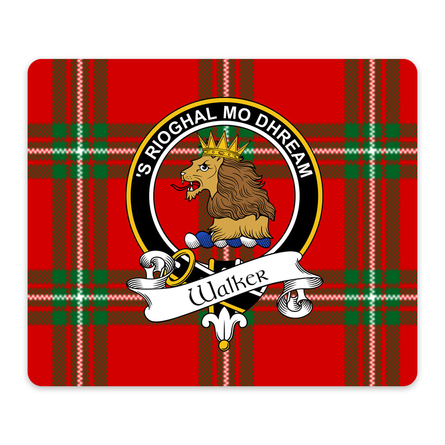 Walker Scottish Clan Crest Mouse Pad – Black Crest Design