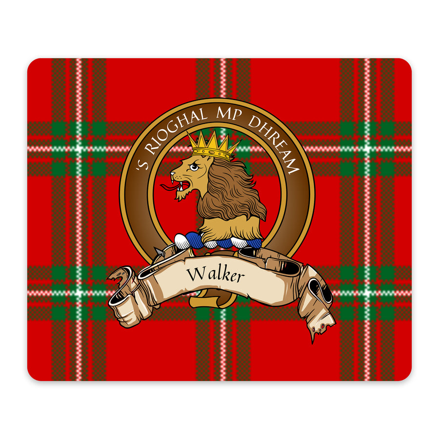 Walker Scottish Clan Crest Mouse Pad – Brown Crest Design