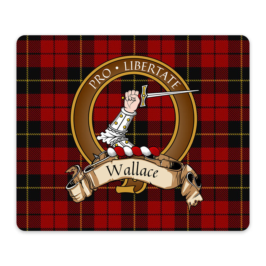 Wallace Scottish Clan Crest Mouse Pad – Brown Crest Design