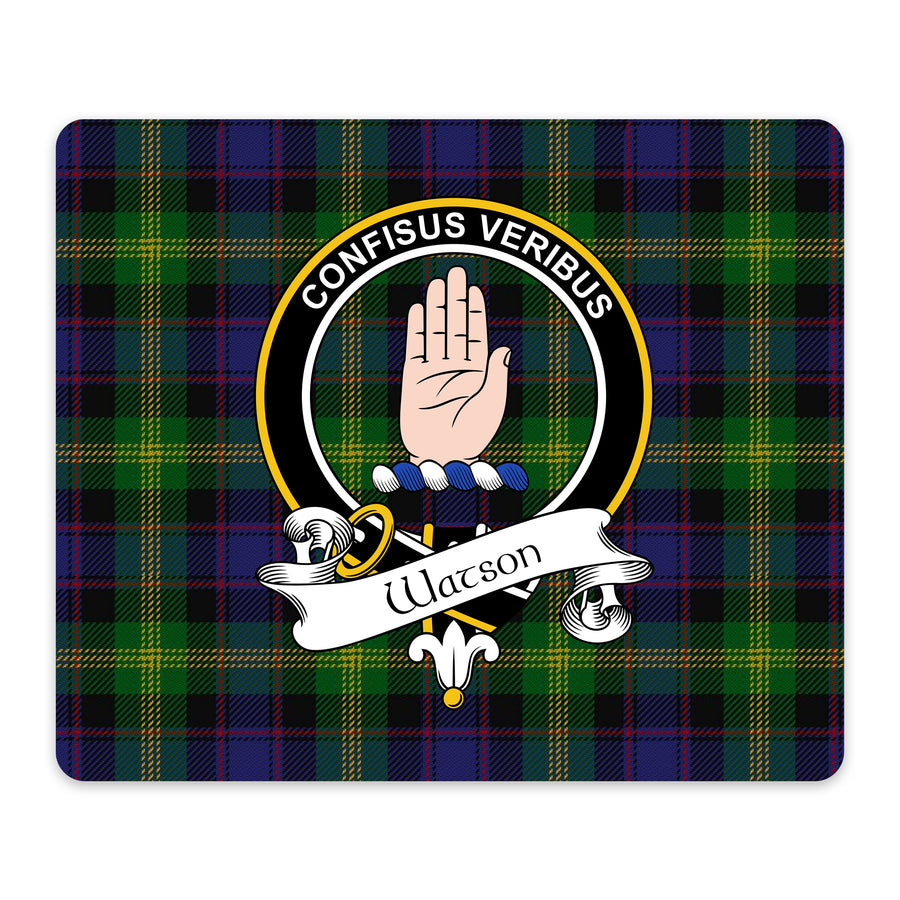Watson Scottish Clan Crest Mouse Pad – Black Crest Design