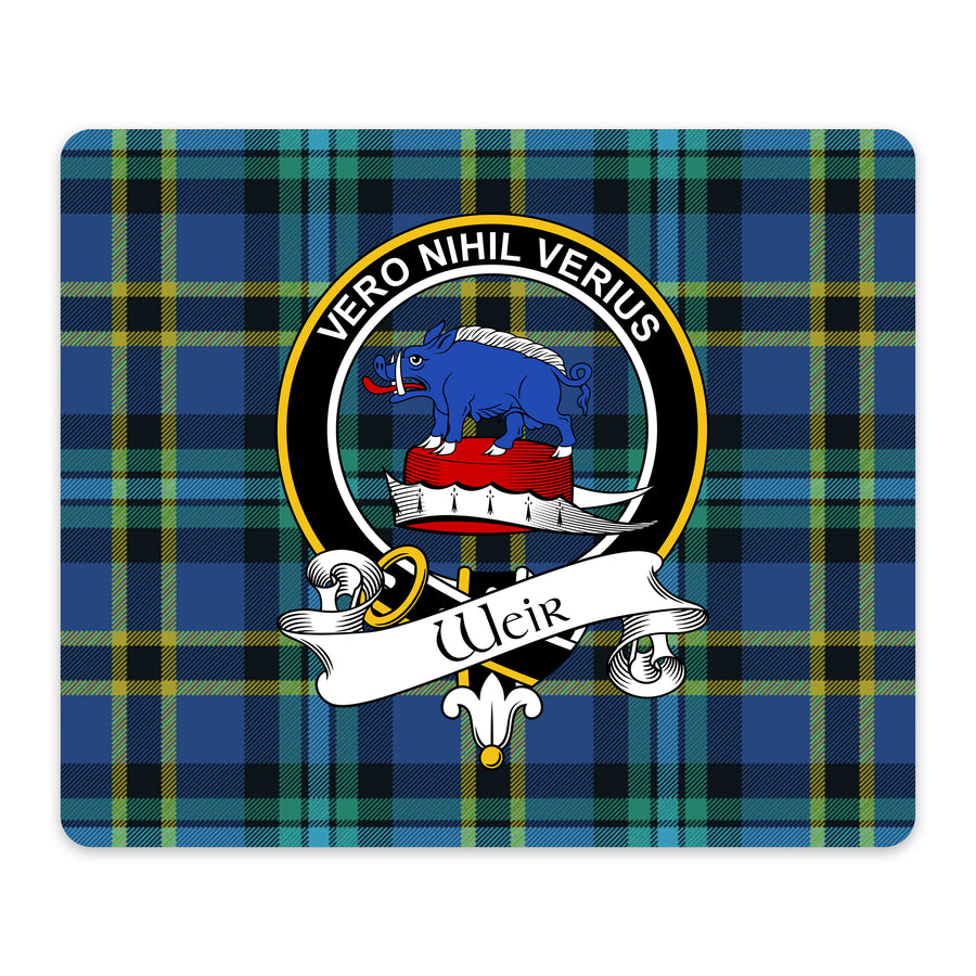 Weir Scottish Clan Crest Mouse Pad – Black Crest Design