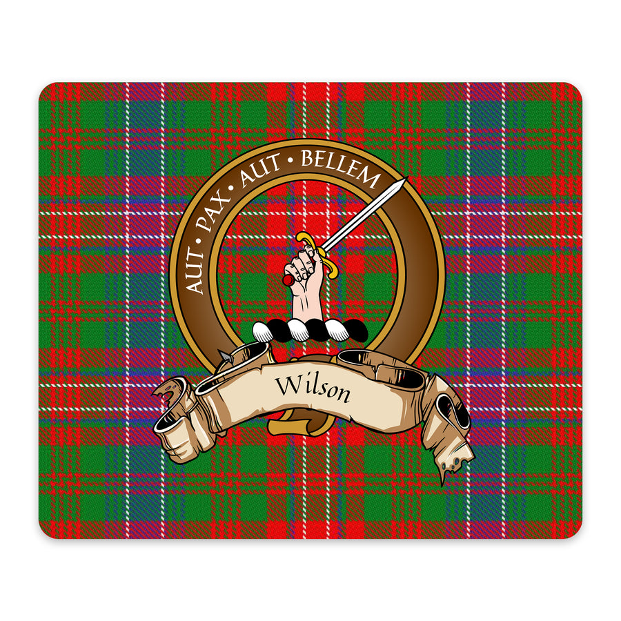 Wilson Scottish Clan Crest Mouse Pad – Brown Crest Design